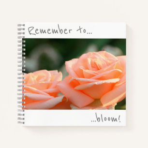 Denke daran, dass Cream Rose Flowers Notebook erbl Notizbuch