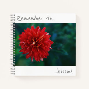 Denke daran, rotes Chrysanthemen-Notizbuch zu blüh Notizbuch