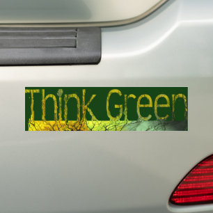 Denke grün autoaufkleber