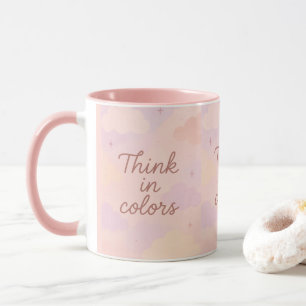Denke in Farben – Pastell-Ästhetik Motivierend Tasse