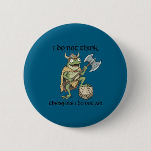 Denke nicht, also bin ich kein lustiger Frosch-Vik Button