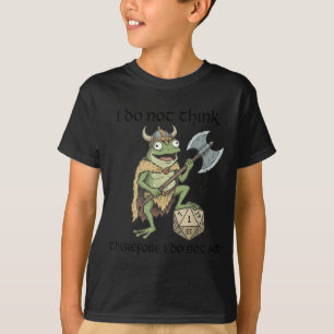 Denke nicht, also bin ich nicht lustiger Frosch-Wi T-Shirt