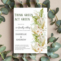 Denke ökologisch Act Green Öko Friendly Wedding Po
