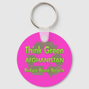 Denke ökologisch Afghanistan Schlüsselanhänger