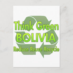 Denke ökologisch Bolivien Postkarte