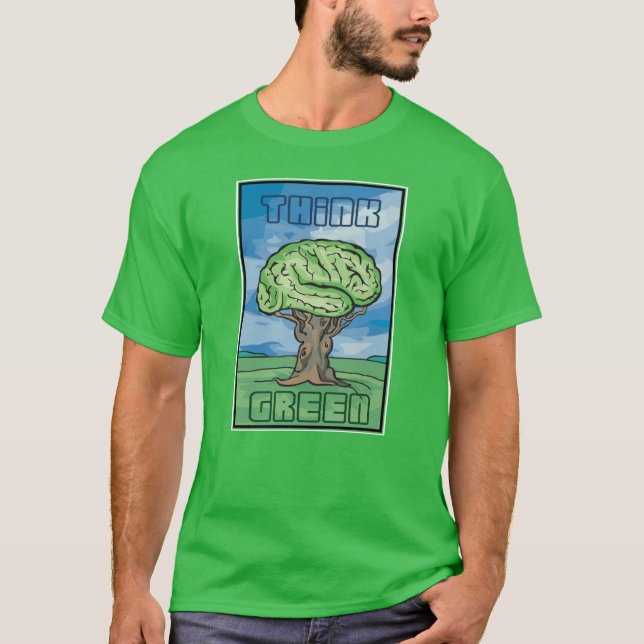 Denke ökologisch Brain T-Shirt (Vorderseite)