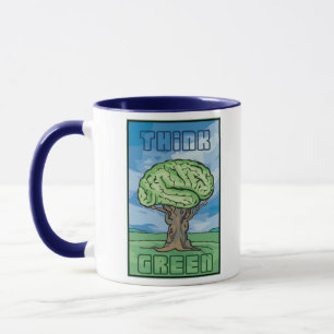Denke ökologisch Brain Tasse