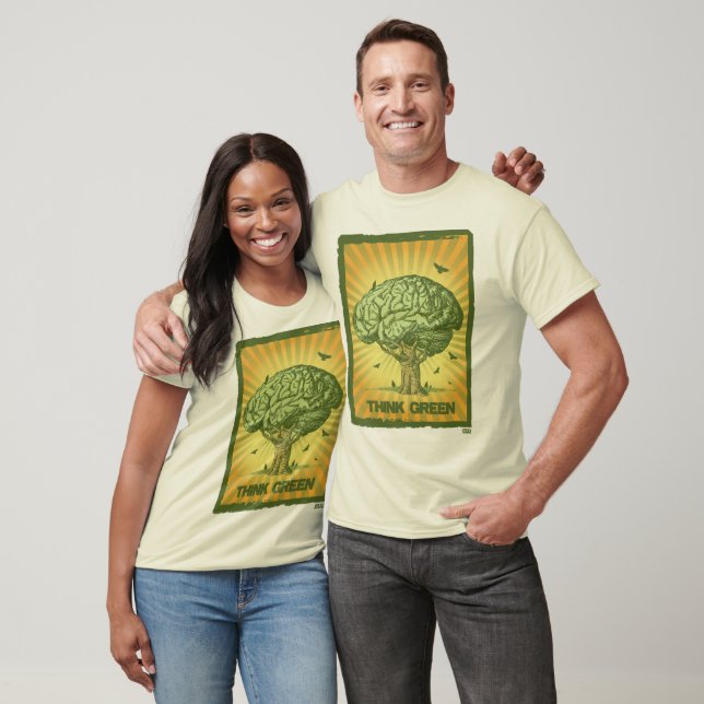 Denke ökologisch Brain Tree T-Shirt (Unisex)