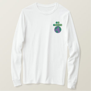 Denke ökologisch Earth Besticktes Langarmshirt