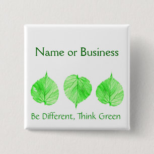 Denke ökologisch Individuelle Name Business Button