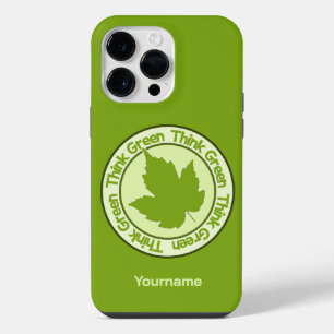 DENKE ÖKOLOGISCH individuelle Name iPhone 14 Pro Max Hülle