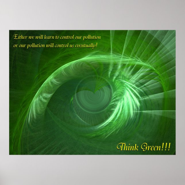 Denke ökologisch Inspiration Poster (Vorne)