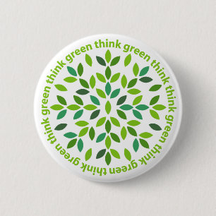 Denke ökologisch-Knopf Button