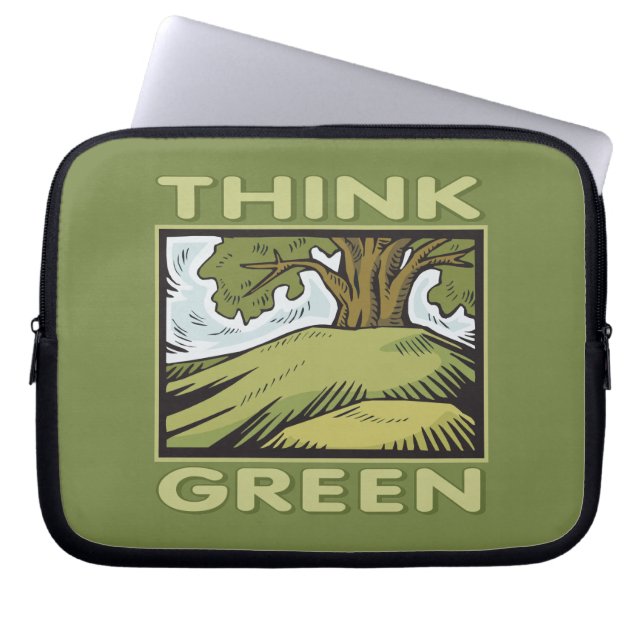 Denke ökologisch Oak Tree Laptopschutzhülle (Vorderseite)
