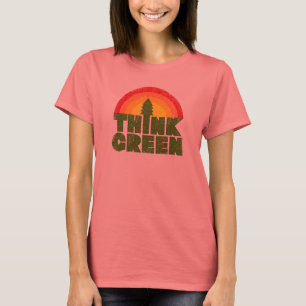 Denke ökologisch-Vintager Art-T - Shirt
