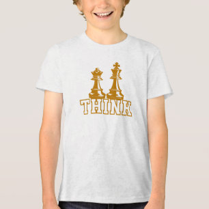 Denke Schach, Schachspiel Tri-Blend Shirt