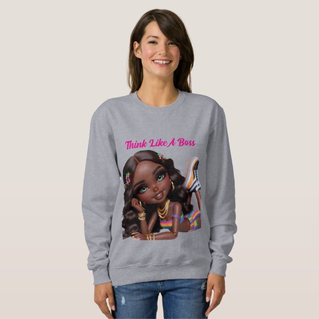 Denke wie ein Boss Sweatshirt (Vorne ganz)