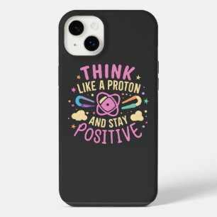 Denke wie ein Proton Bleibe positiv Wissenschaft i iPhone 14 Plus Hülle