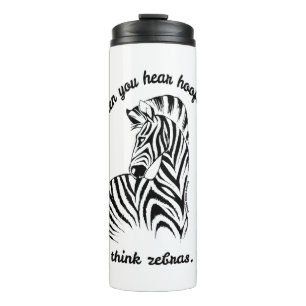Denke Zebras Thermosbecher