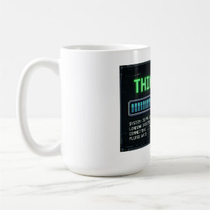 Denken 99 Prozent Ladezeit Lustiger Retro-Computer Kaffeetasse