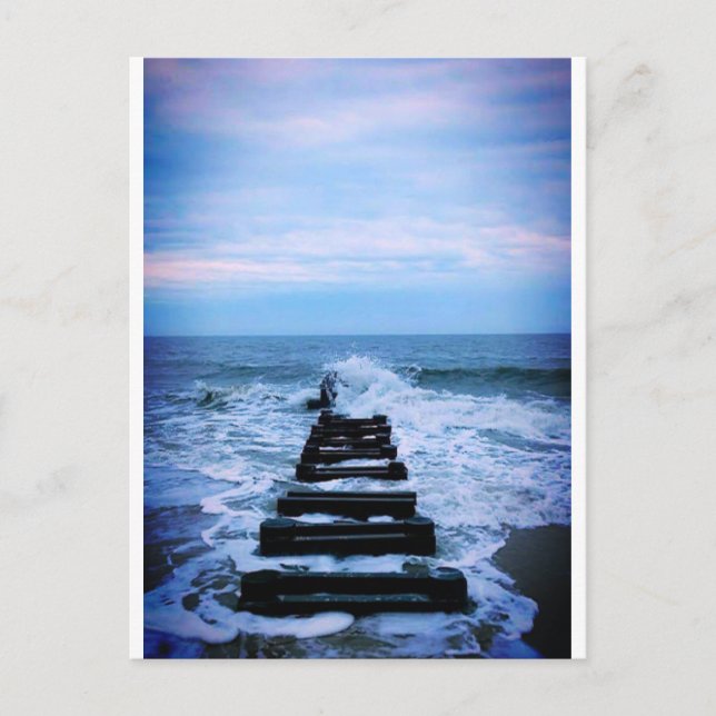 Denken am Strand Postkarte (Vorderseite)