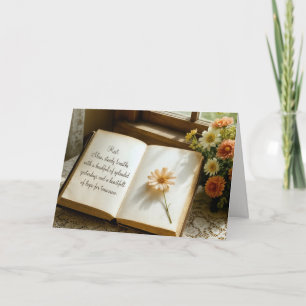 Denken an Dich Offenes Vintage-Buch Karte