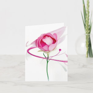 Denken an Dich Rosa Pfingstrospenknospe Abstract Karte