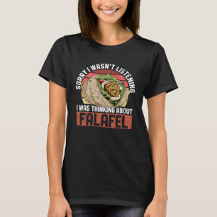 Denken an Falafel Arabischer Essen Koch Hummus T-Shirt