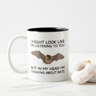 Denken an Fledermäuse Lustiger Spruch Tasse Fleder
