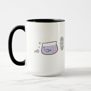 Denken an Freiheit Süße Fisch-Doodle-Kunst Tasse