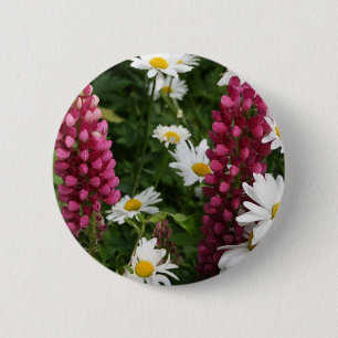 Denken an Sie Blumenblüten Button