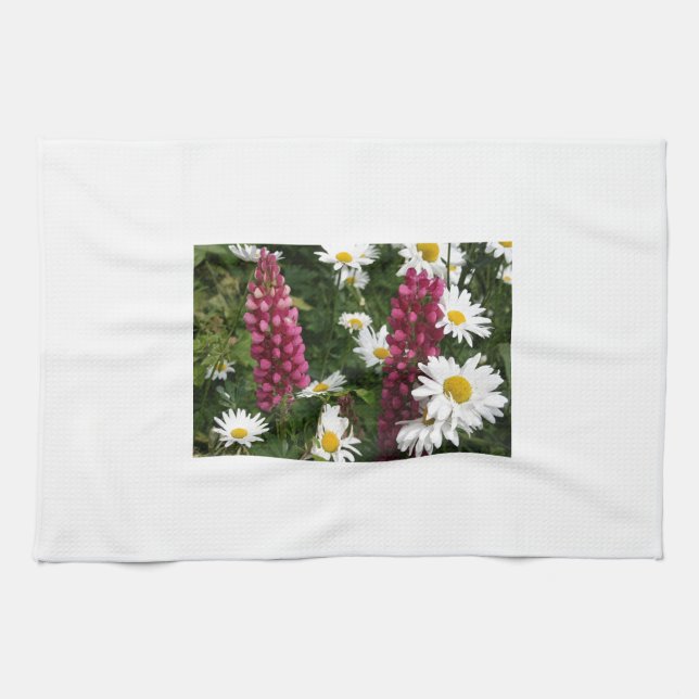 Denken an Sie Blumenblüten Geschirrtuch (Horizontal)