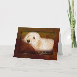DENKEN AN SIE - GOLDENES DOODLE (PET) AUF SOFA KARTE