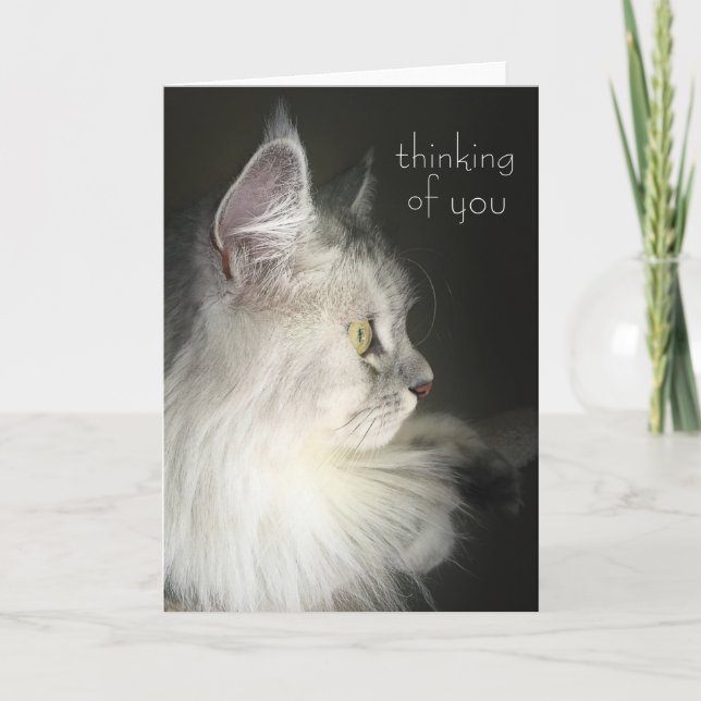 Denken an Sie Karte, die sibirische Katze Karte (Vorderseite)