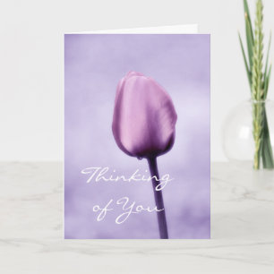 Denken an Sie Lavendel-Tulpe-Gruß-Karte Karte