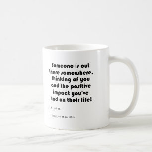 Denken an Sie lustige Tasse