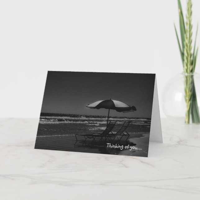 Denken an Sie Strand-Karten Karte (Vorderseite)