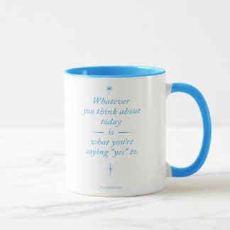 Denken an was auch immer Sie (BABY-BLAU-Tasse) Tasse