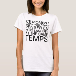Denken auf französisches und englisch T-Shirt