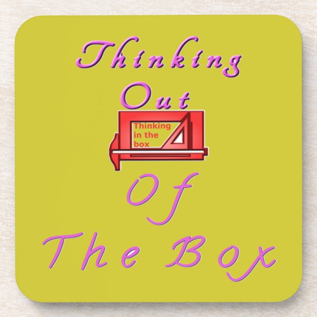 Denken außerhalb der Box Design Untersetzer (Vorderseite)
