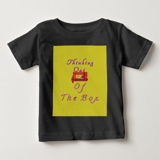 Denken außerhalb des Box-Designs Baby T-shirt (Vorderseite)