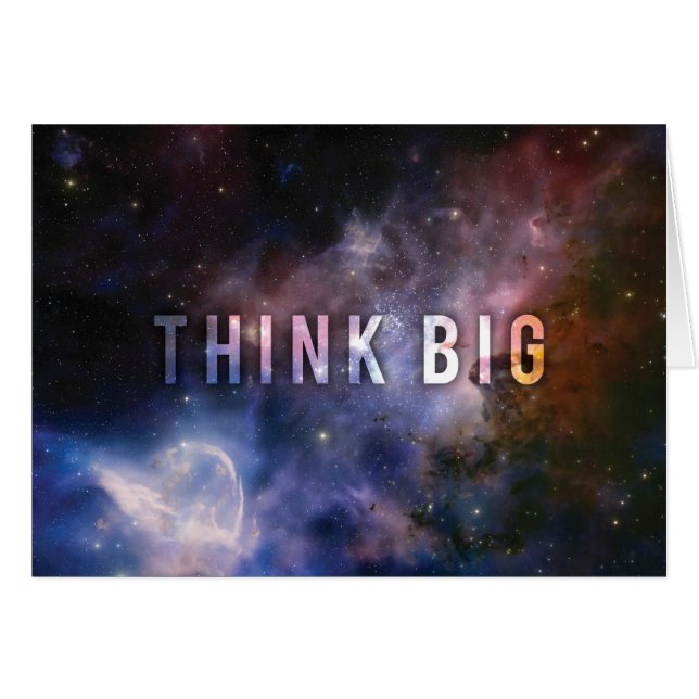 DENKEN BIG - Raum und Universum Motivierend (Vorderseite (Horizontal))