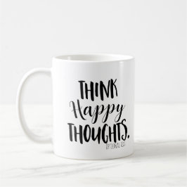 DENKEN GLÜCKLICH GEDANKEN Personalisierte Angewohn Kaffeetasse