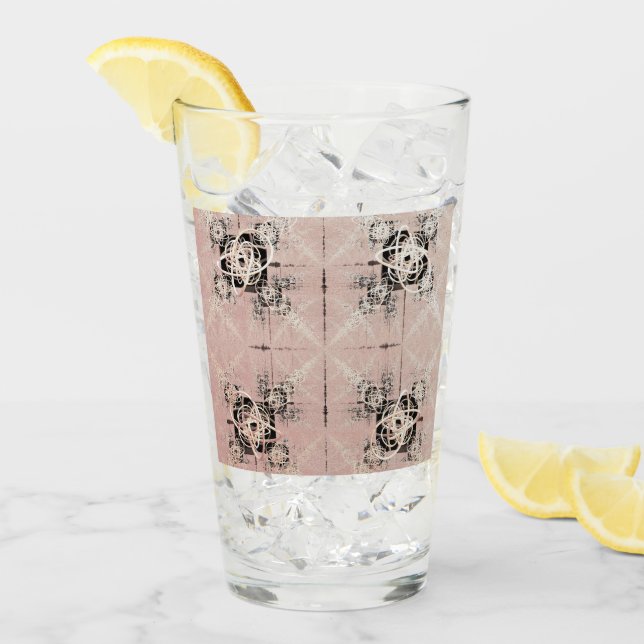 Denken Pastel Drehungen Glass Tumbler (Vorderseite Ice)