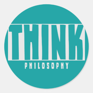 Denken Philosophie Runder Aufkleber