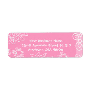 Denken Pink Girly Henna Blume Tattoo Fashion