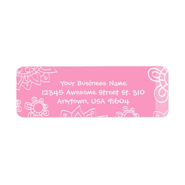 Denken Pink Girly Henna Blume Tattoo Fashion (Vorne)