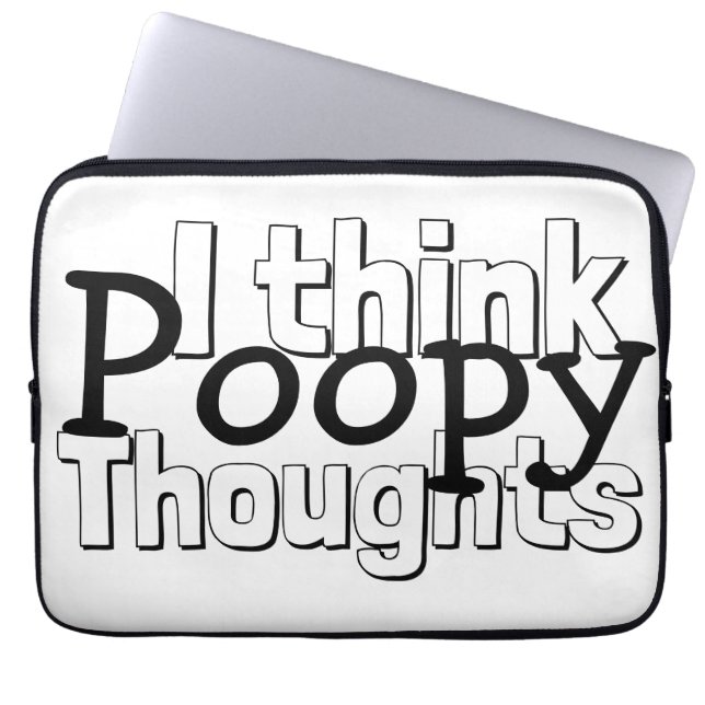 Denken Poopy Gedanken Laptopschutzhülle (Vorderseite)