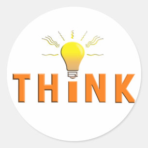 Denken Runder Aufkleber
