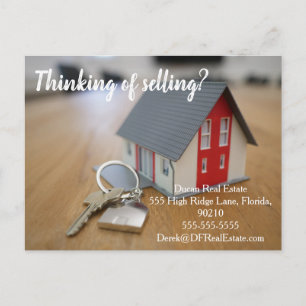 Denken Sie an bewegliche Agent-Tasten des realen A Postkarte